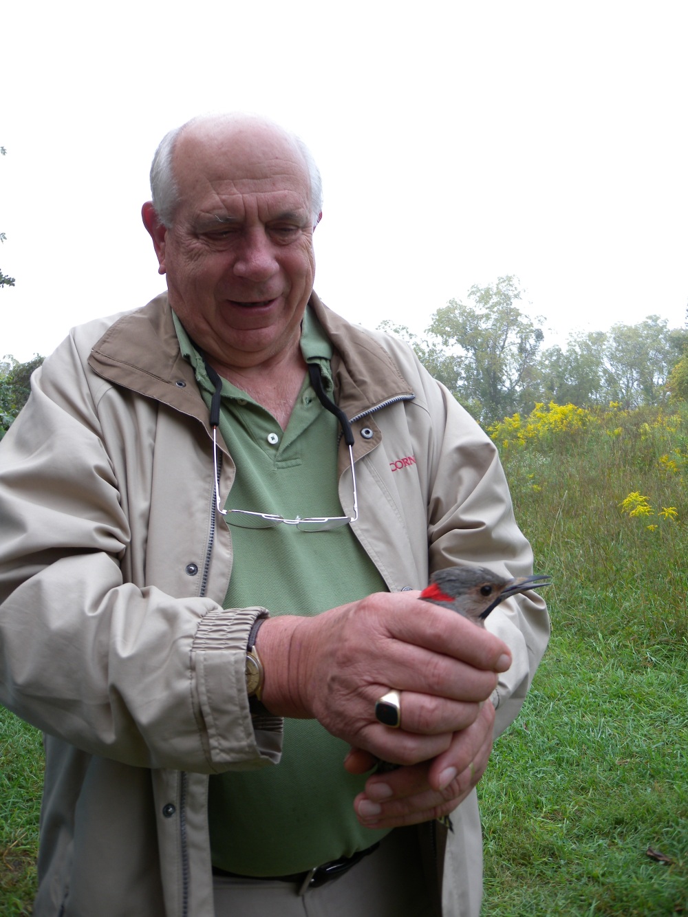 Dick Eales with Northern flicker
